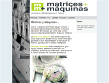 Tablet Screenshot of matricesymaquinas.com